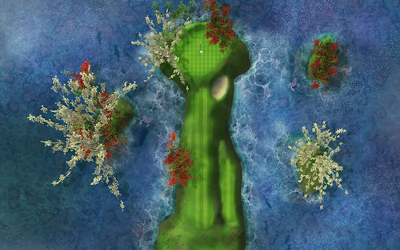 Hole 6 at Island Mist Golf