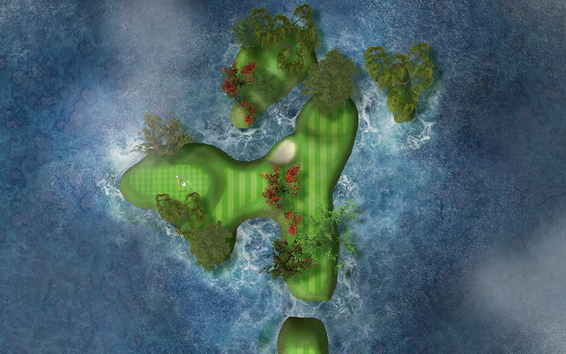 Hole 7 at Island Mist Golf