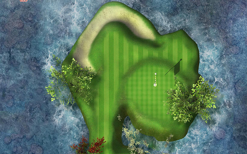 Hole 17 at Island Mist Golf