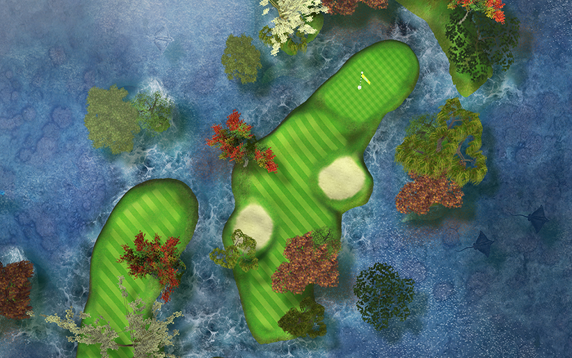 Hole 18 at Island Mist Golf