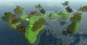 Hole 7 in-game view 1