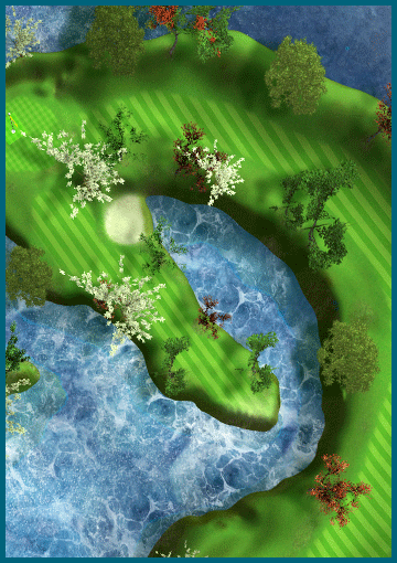 Overhead layout of hole 3