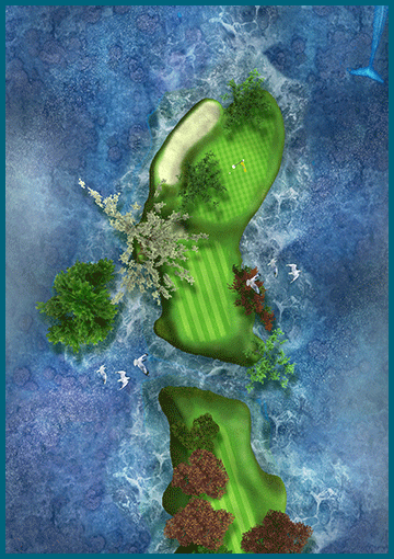 Overhead layout of hole 4
