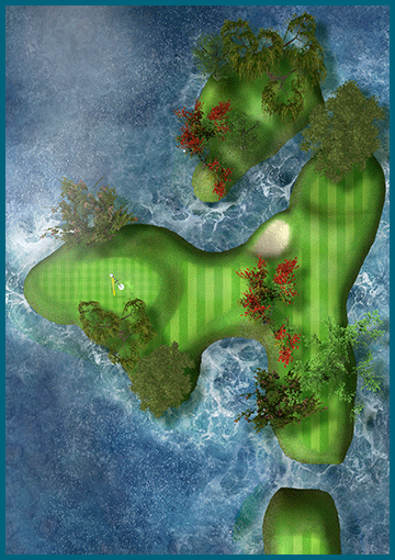 Overhead layout of hole 7